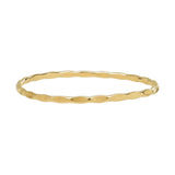 14k Solid Gold Matte Thin Hammered Ring - Gold / 5 - Rings - Ofina