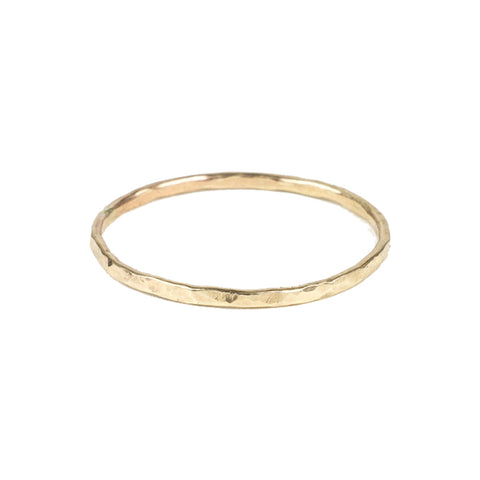 Hammered Band Ring - Rings - Gold - Gold / 10 - Azil Boutique