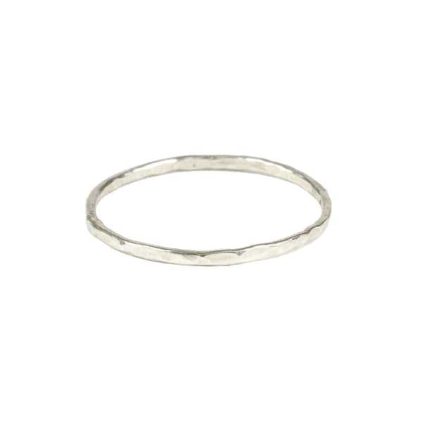 Hammered Band Ring - Silver / 11 - Rings - Ofina
