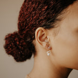 CZ/ Pearl Ear Jacket Earrings -  - Earrings - Ofina