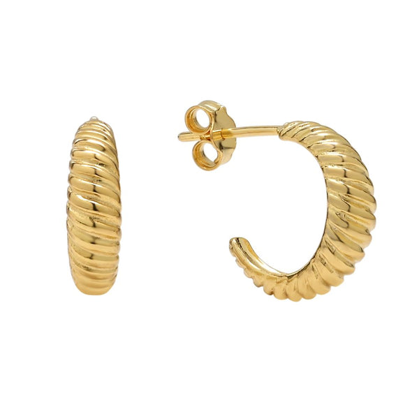 Spiral Huggie Studs -  - Earrings - Ofina