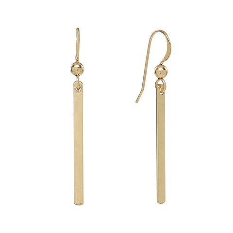 Thin Bar Earrings - Gold - Earrings - Ofina