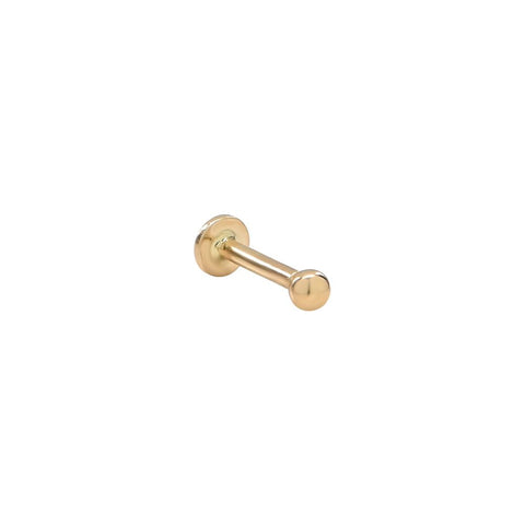 14k Sphere Flat Back Earring - Gold / Tiny - Earrings - Ofina