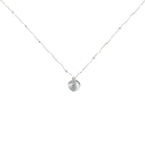 Brushed Disc on Ball Chain Necklace - Silver / Tiny Disc - Necklaces - Ofina