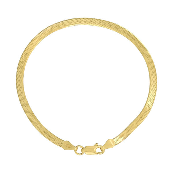 Herringbone Bracelet - 3mm / Gold - Bracelets - Ofina