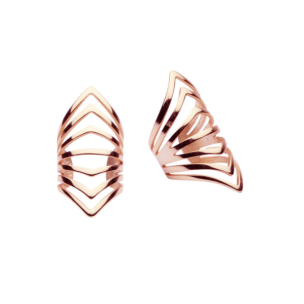 Webbed Ear Cuff - Rose Gold - Earrings - Ofina