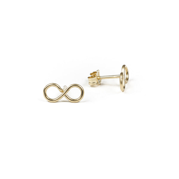 Infinity Wirewrapped Studs - Gold - Earrings - Ofina