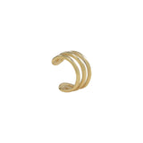 Triple Line Ear Cuff - Gold - Earrings - Ofina