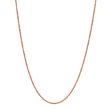 Diamond Cut Rope Chain Necklace - Rosegold / 16 Inches - Necklaces - Ofina