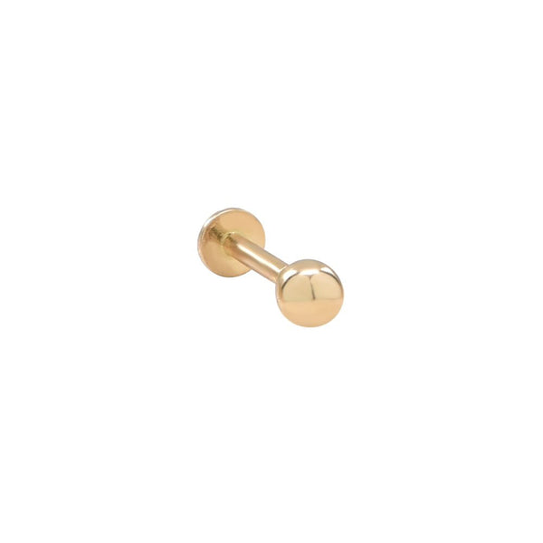 14k Sphere Flat Back Earring - Gold / Small - Earrings - Ofina