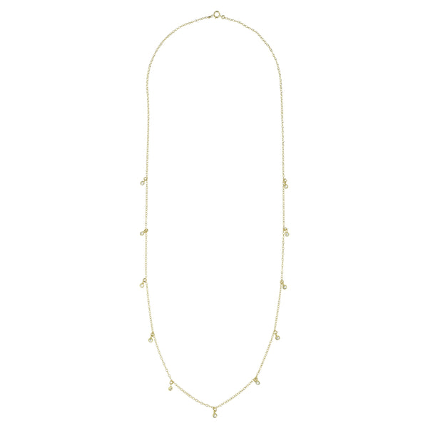 Long CZ Necklace - Gold - Necklaces - Ofina