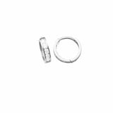 10k Solid Gold Channel CZ Huggie - Small - Sold Individually / White Gold - Earrings - Ofina