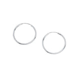 Hoop Earrings - Silver / 12mm - Earrings - Ofina