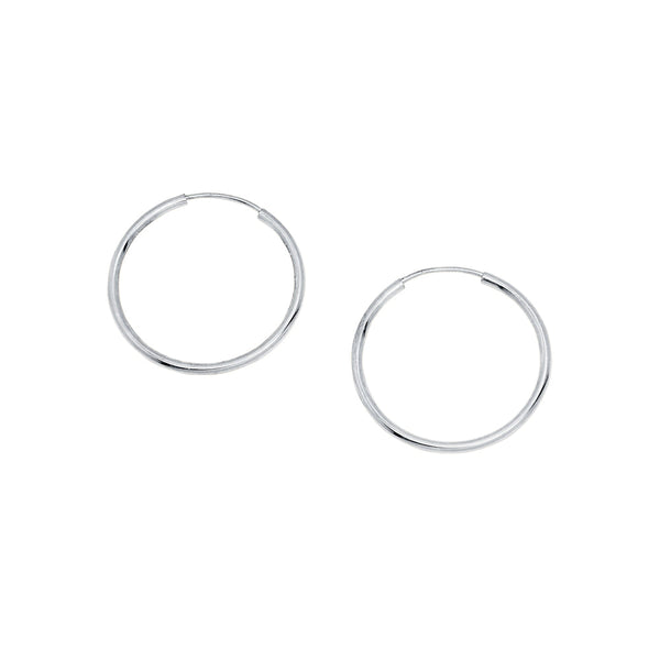 Hoop Earrings - Silver / 12mm - Earrings - Ofina