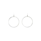 SALE - Brushed Hoop Earring - Silver / Extra Large - Earrings - Ofina