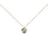 Brushed Disc on Ball Chain Necklace - Gold / Small Disc - Necklaces - Ofina