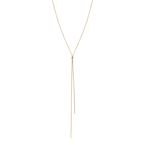 Adjustable Snake Chain Lariat - Gold - Necklaces - Ofina