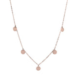 5 Tiny Discs Necklace - Choker / Rose Gold - Necklaces - Ofina