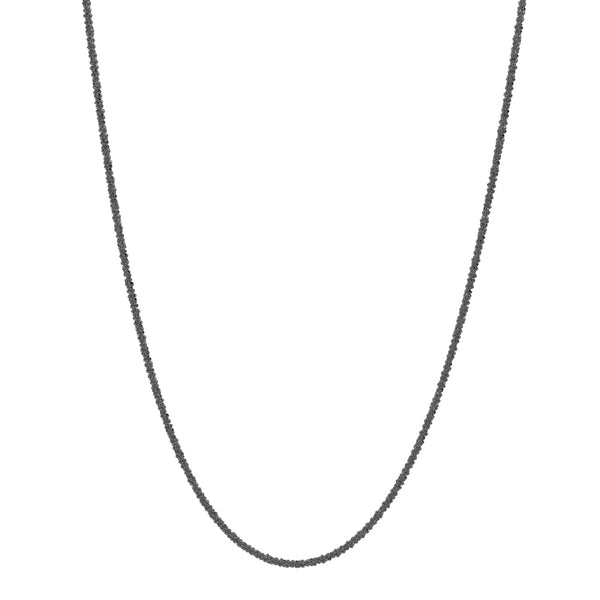 Diamond Cut Rope Chain Necklace - Gunmetal / 16 Inches - Necklaces - Ofina