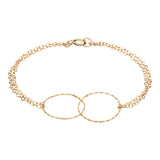Double Diamond Cut Circles Bracelet - Gold - Bracelets - Ofina