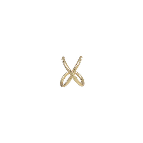 X Ear Cuff - Gold - Earrings - Ofina