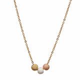 SALE - 3-Tone Stardust Ball Necklace - Gold - Necklaces - Ofina