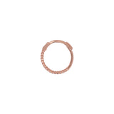 10k Solid Gold Twisted Huggie - Rose Gold / 10mm - Sold Individually - Earrings - Ofina