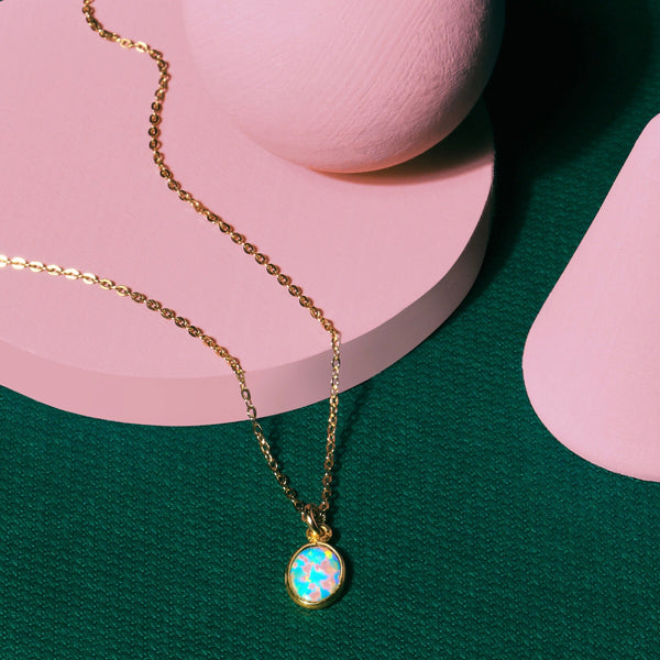 Oval Opal Necklace -  - Necklaces - Ofina