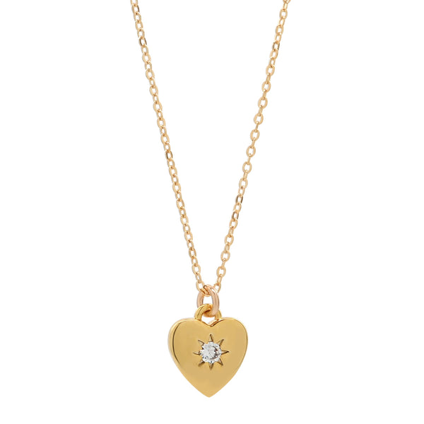 Tiny CZ Star Heart Necklace -  - Necklaces - Ofina