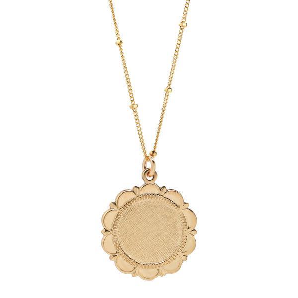 SALE - Floral Round Medallion Necklace -  - Necklaces - Ofina