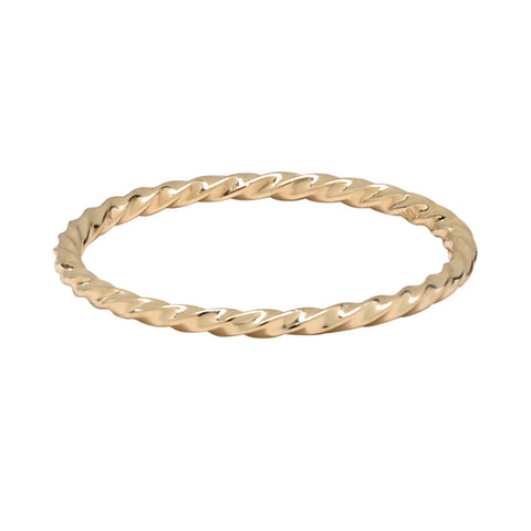 10k Solid Gold Swirl Ring - 5 - Rings - Ofina