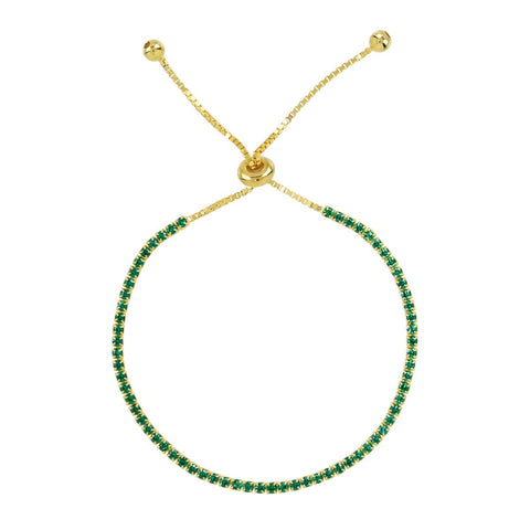 CZ Emerald Green Tennis Bracelet -  - Bracelets - Ofina