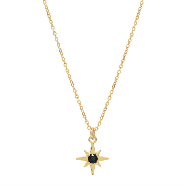 Black CZ Star Necklace -  - Necklaces - Ofina